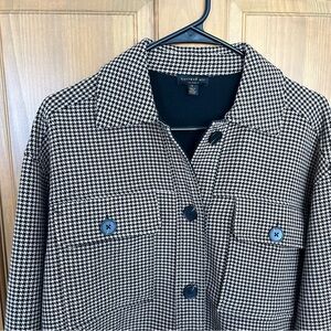 Current Air (Anthropologie) Houndstooth Button Down Shirt Jacket / Shacket